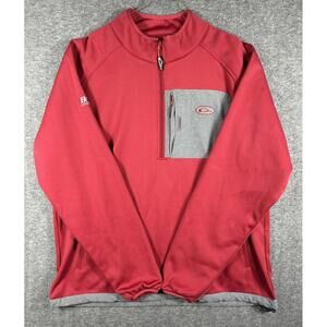 Drake Waterfowl Performance Quarter Zip Pullover Sweatshirt Men’s Size XL Red